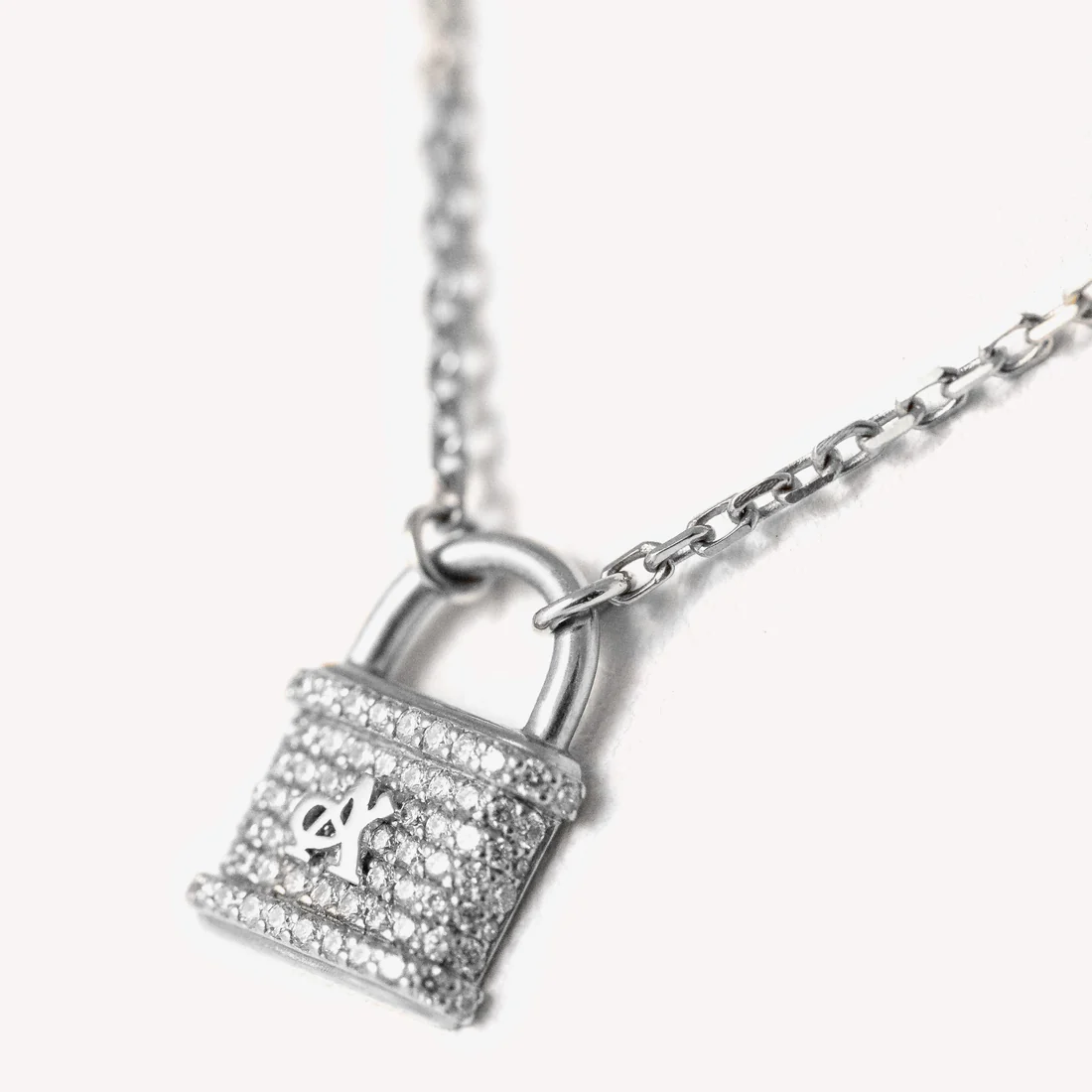 Gold Diamond Padlock Necklace