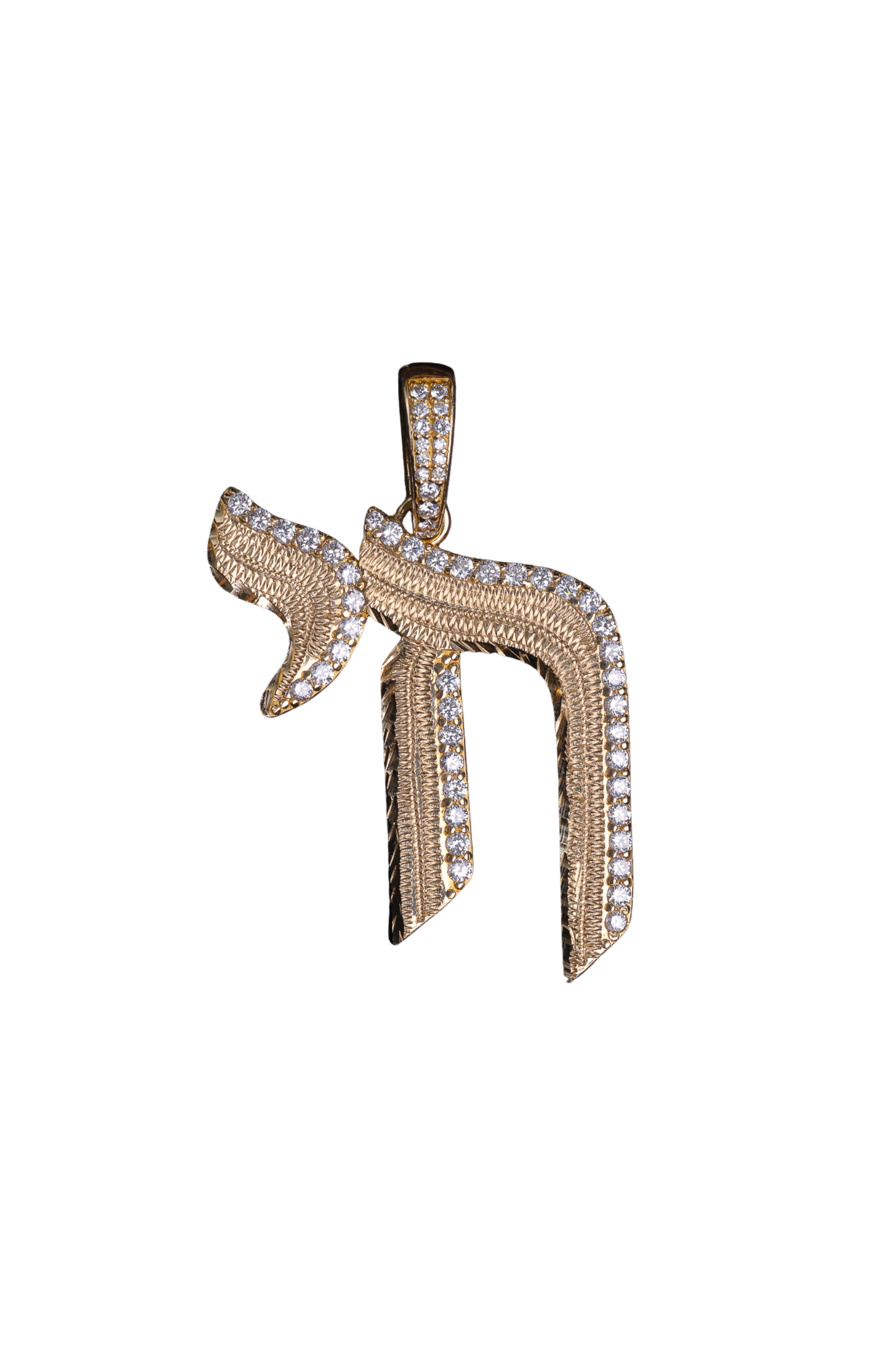 Iced Out Chai Pendant