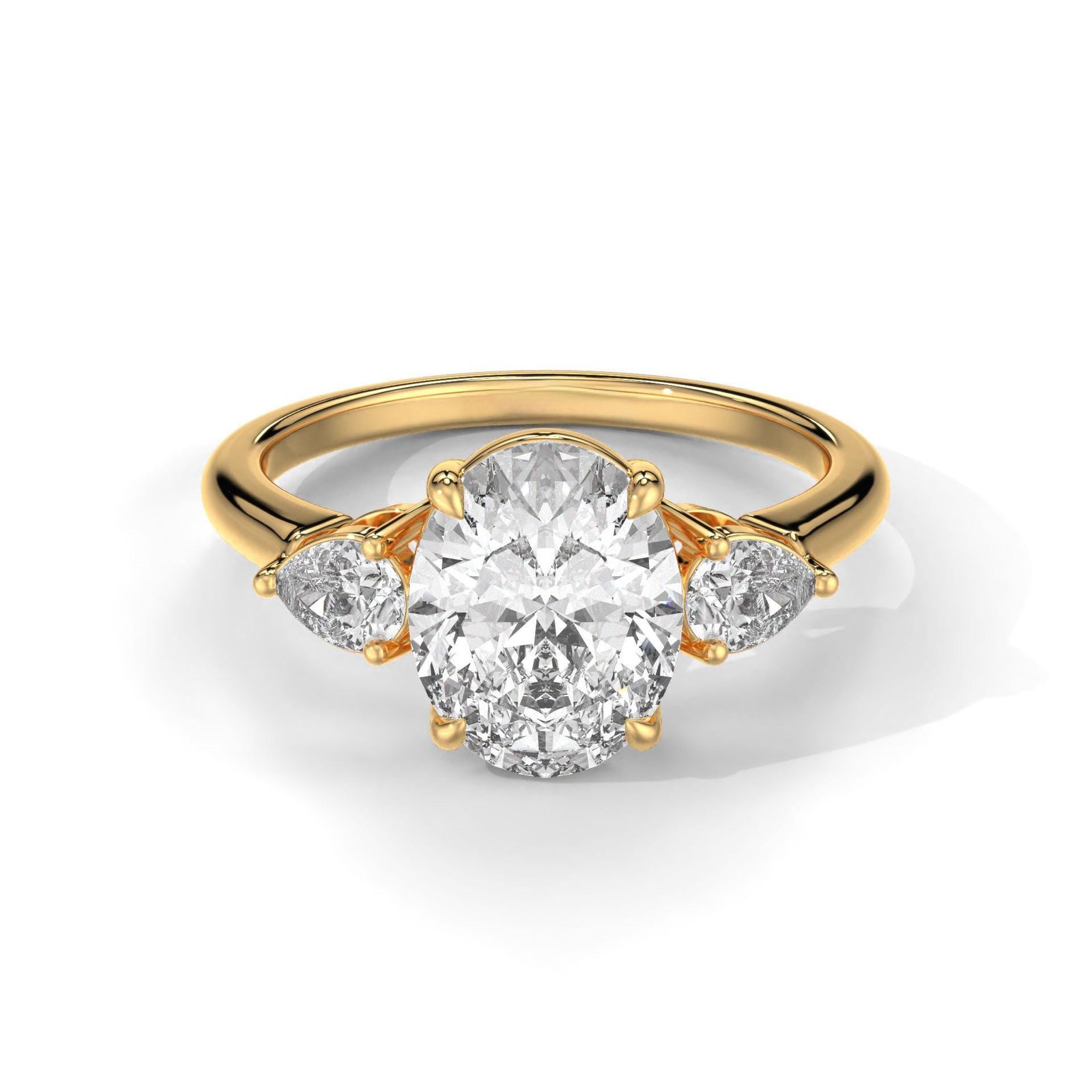 Oval And Pear Cut Engagement Ring