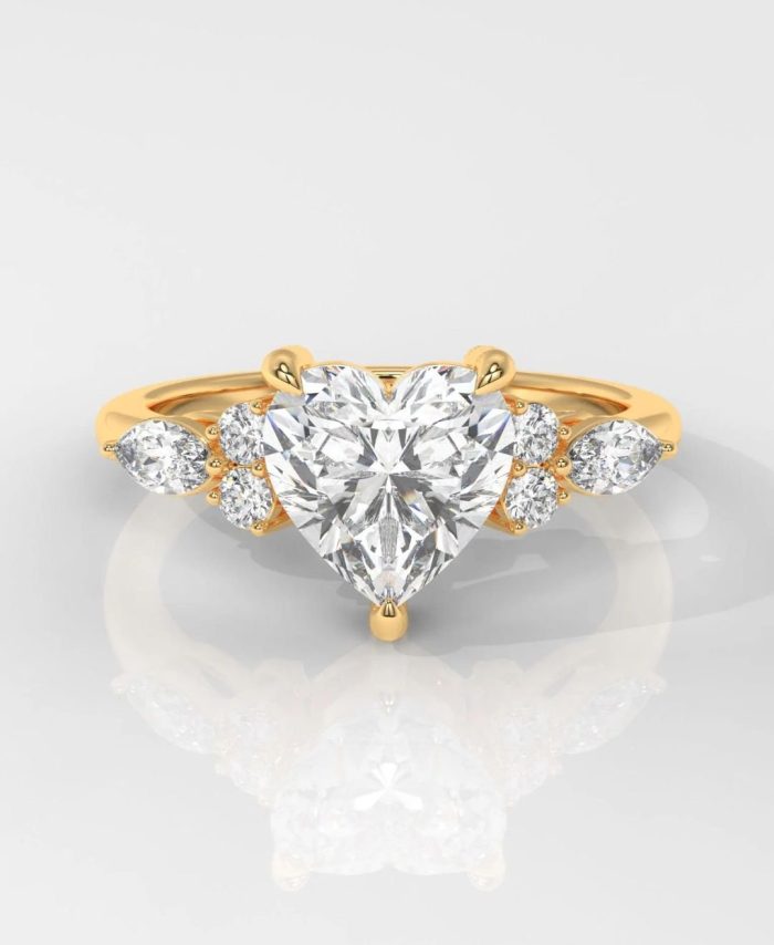 Heart Lab Diamond Engagement Ring