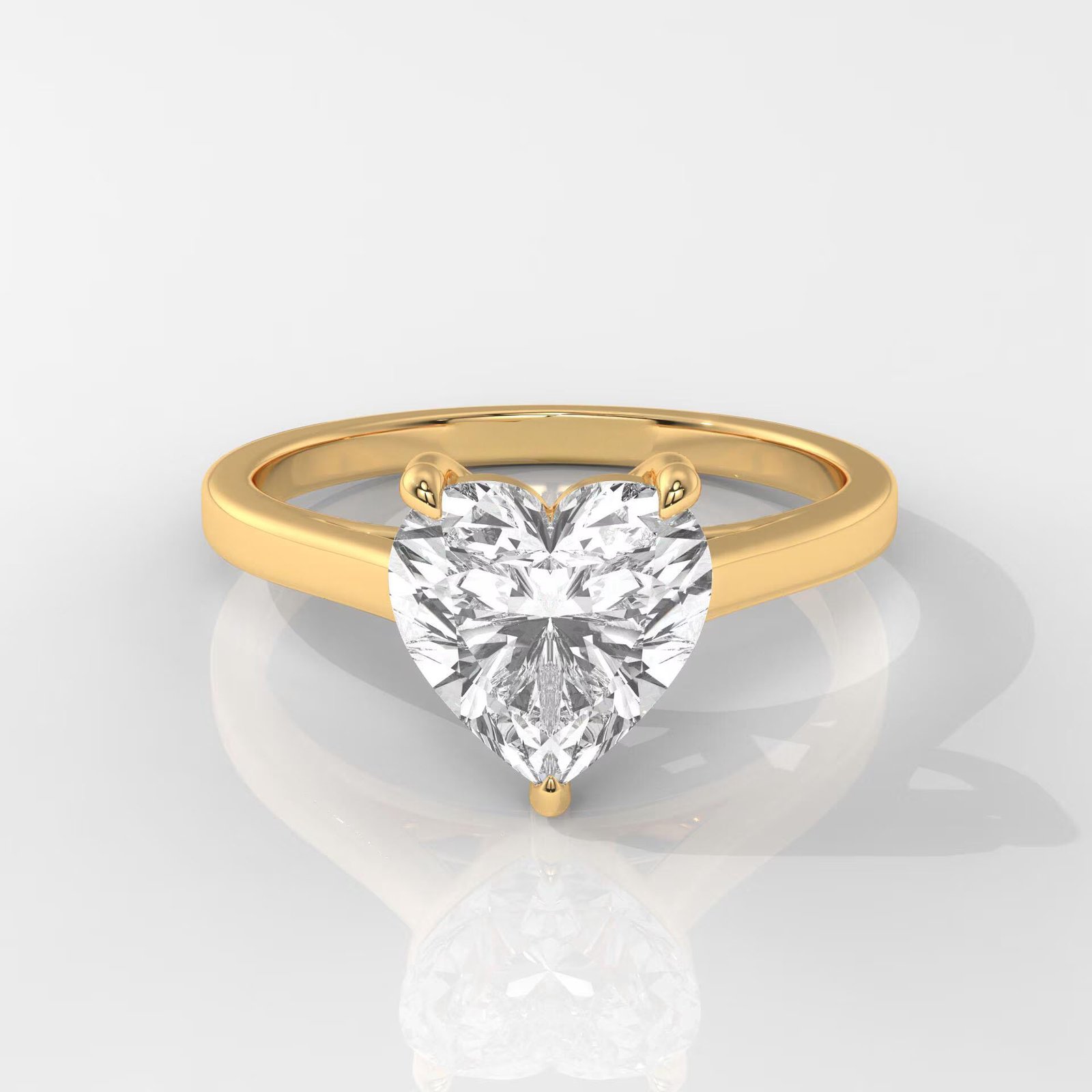 Heart Cut Lab Grown Diamond Engagement Ring