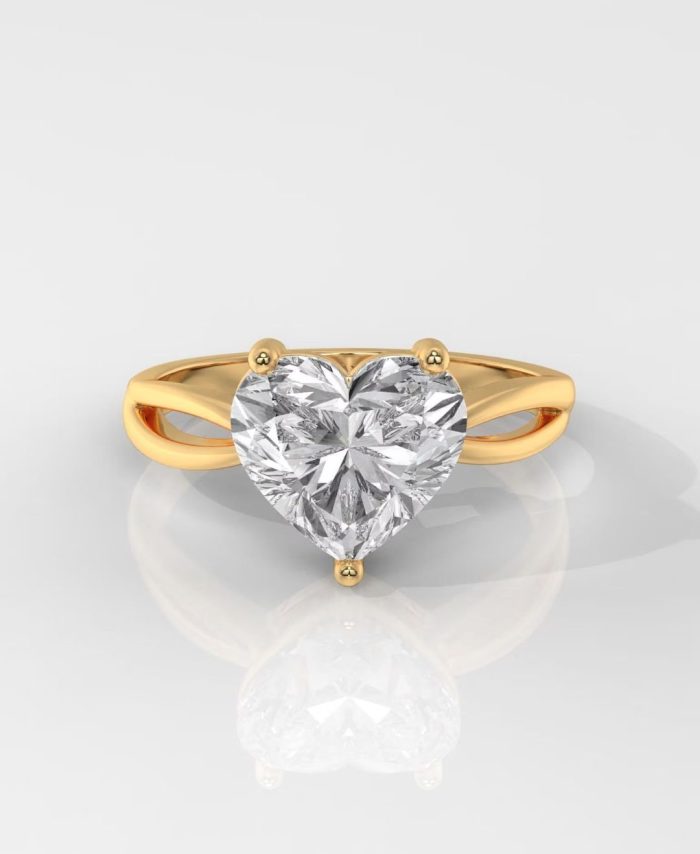 Heart Brlliant Cut Engagement Ring