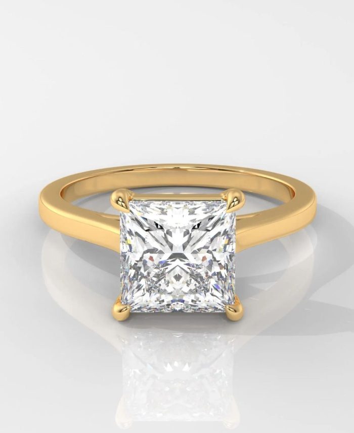 Princess Cut Lab Diamond Engagement Ring