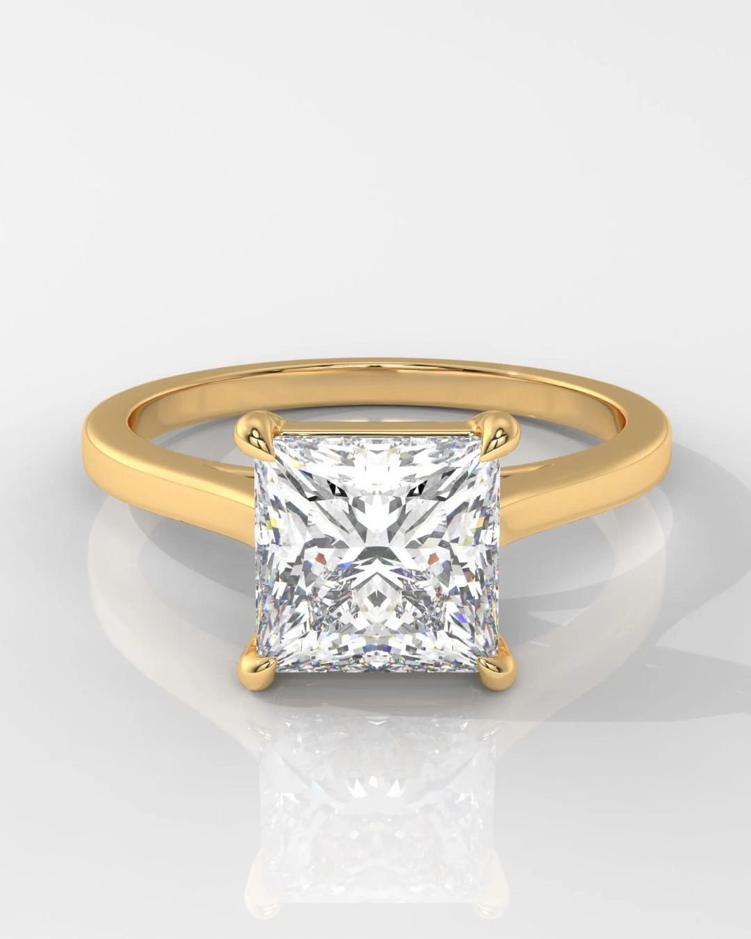 Princess Cut Lab Diamond Engagement Ring