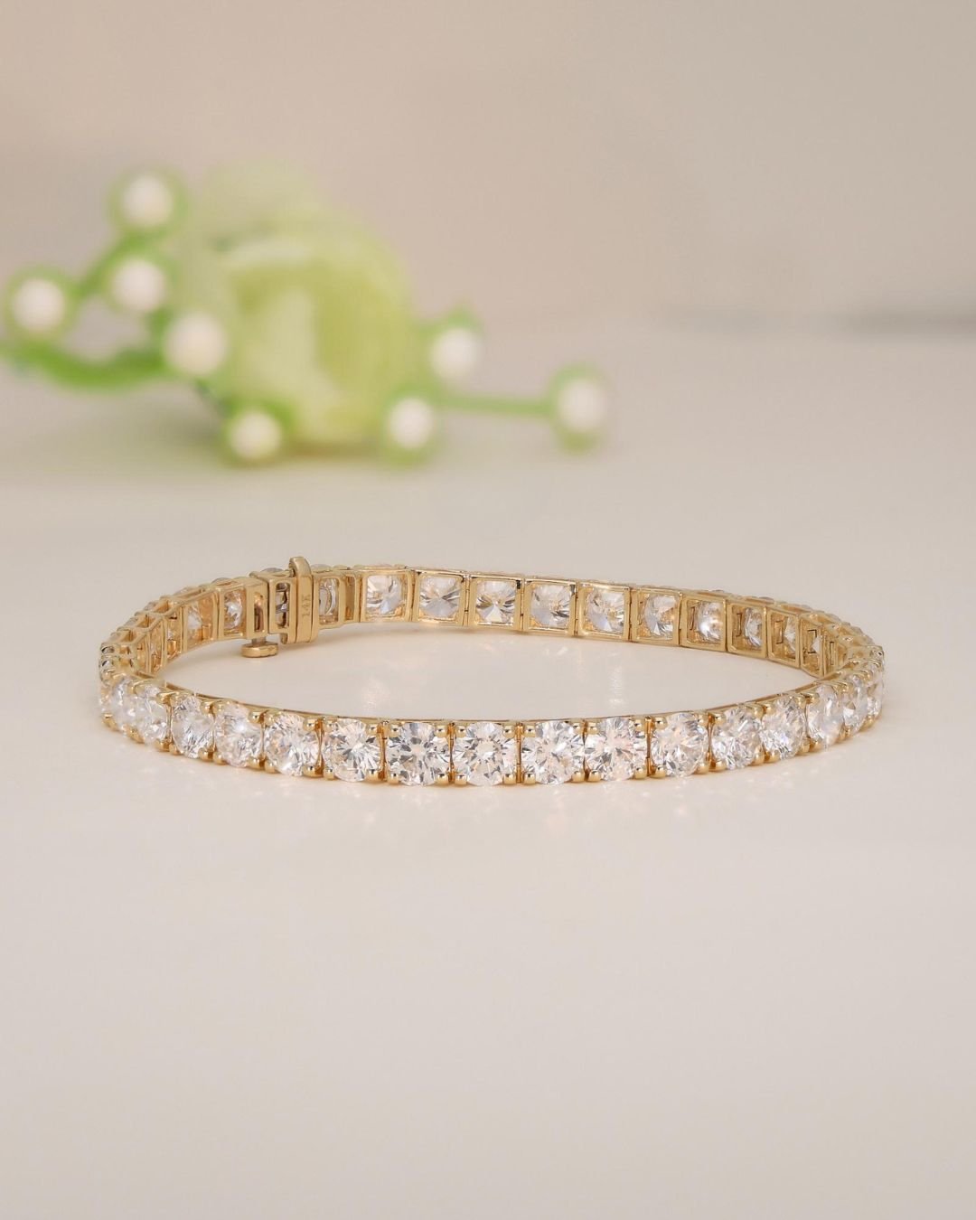 Round Brilliant Cut Lab Grown Diamond Tennis Bracelet