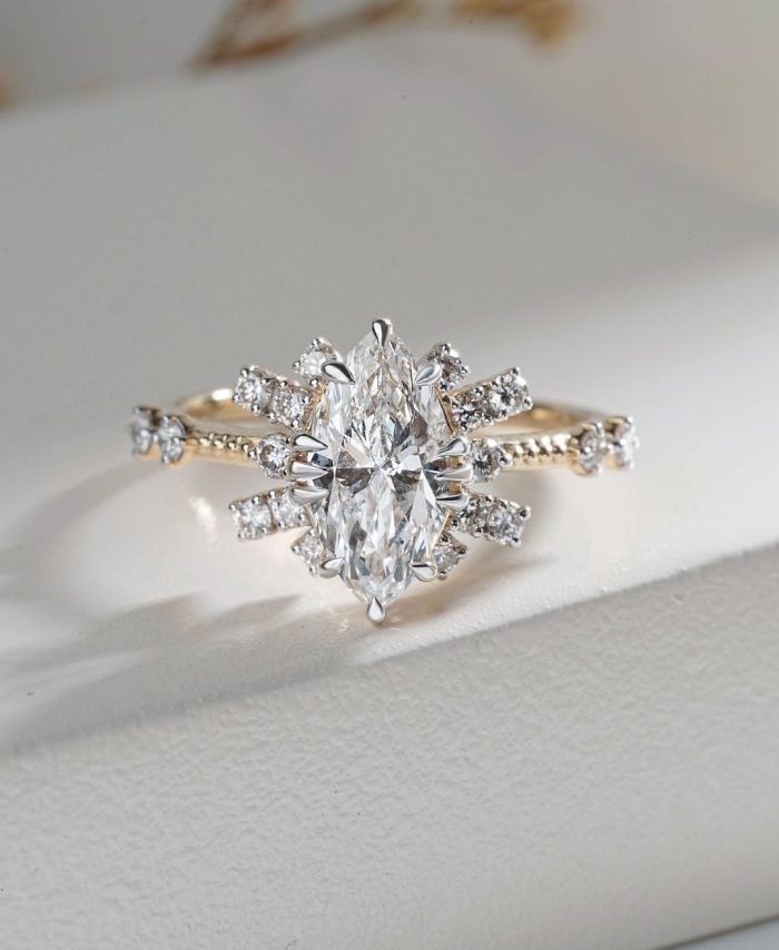 Marquise Lab Grown Diamond Engagement Ring