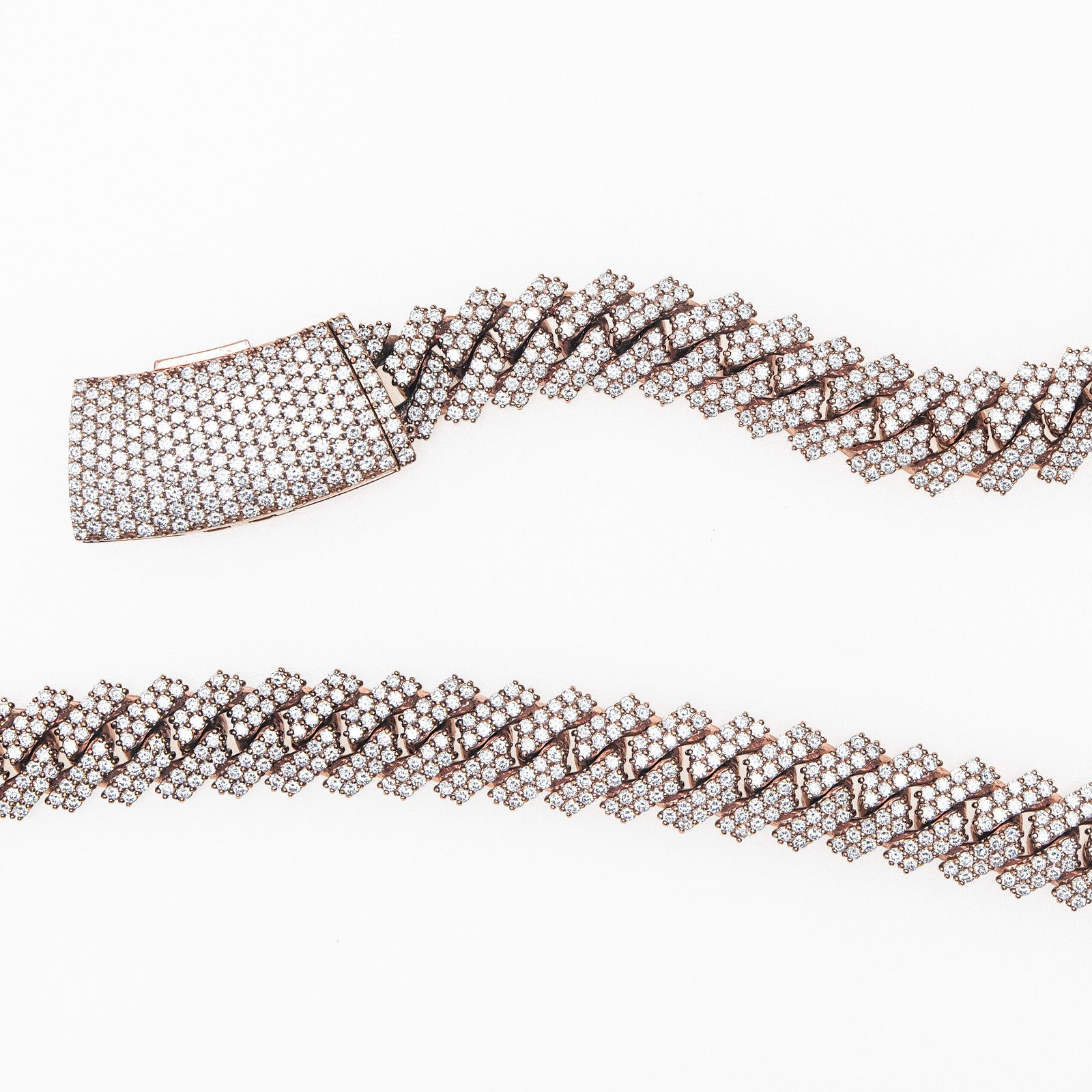 14K Gold Fully Iced Diamond Rope Chain – 35.75CT