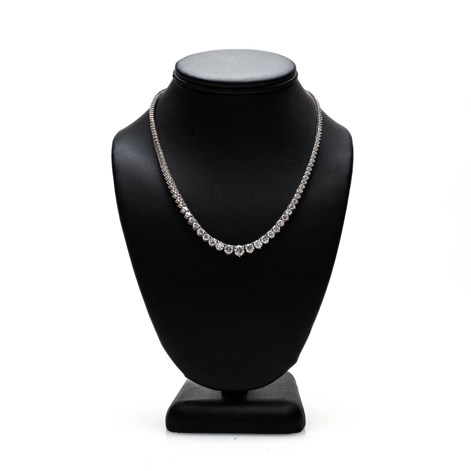 14K Gold Round Diamond Tennis Necklace – 14.8CT
