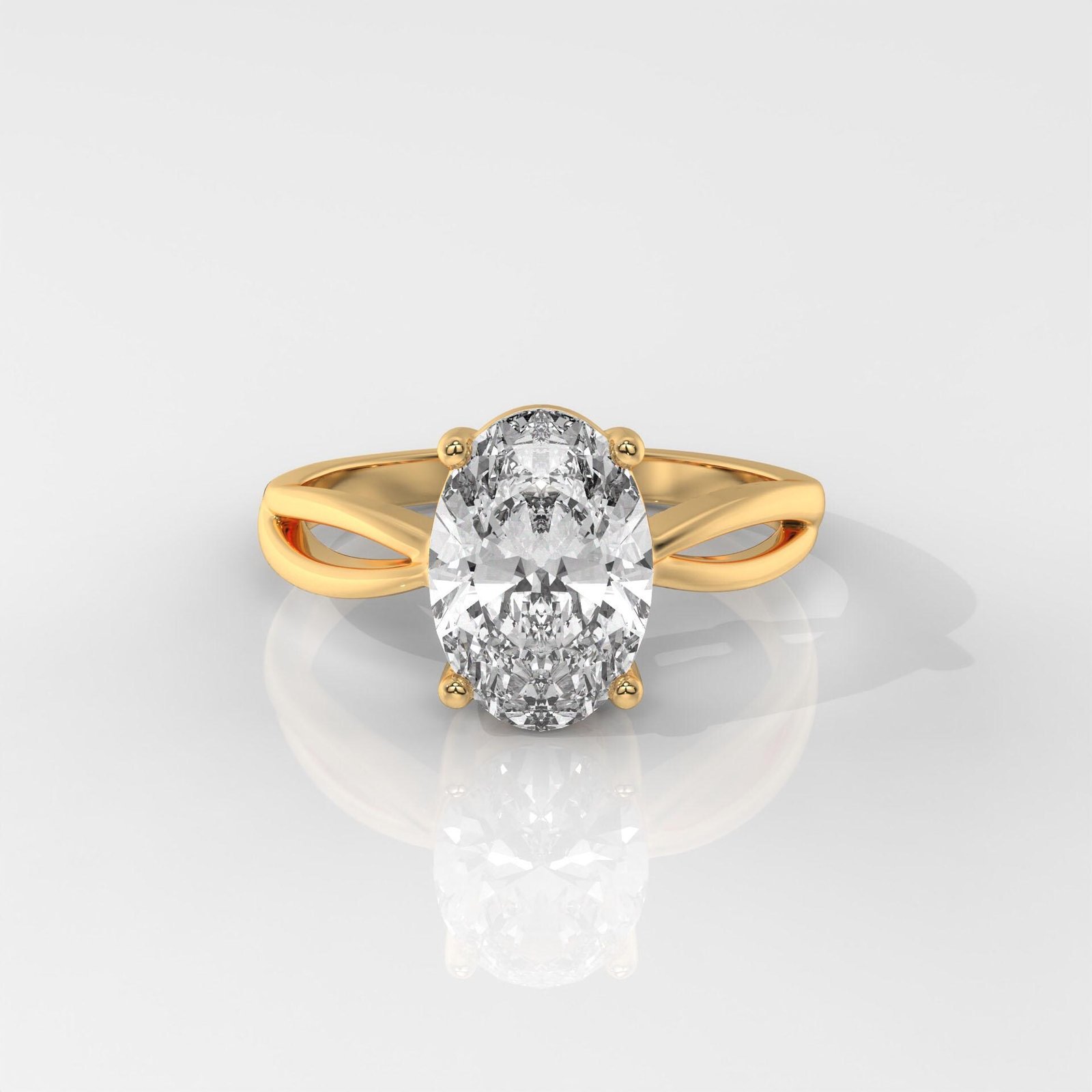 Oval Cut Infinty Engagement Ring