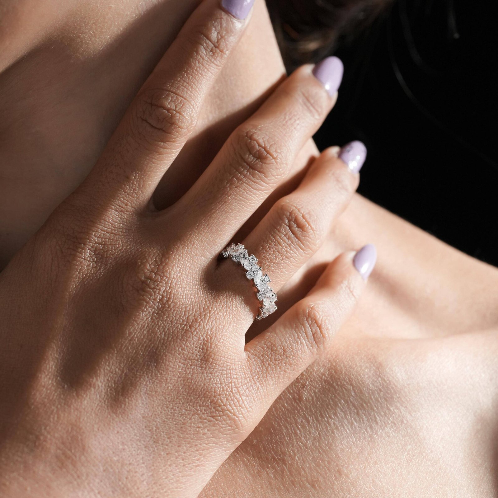 Round Marquise Cut Eternity Ring