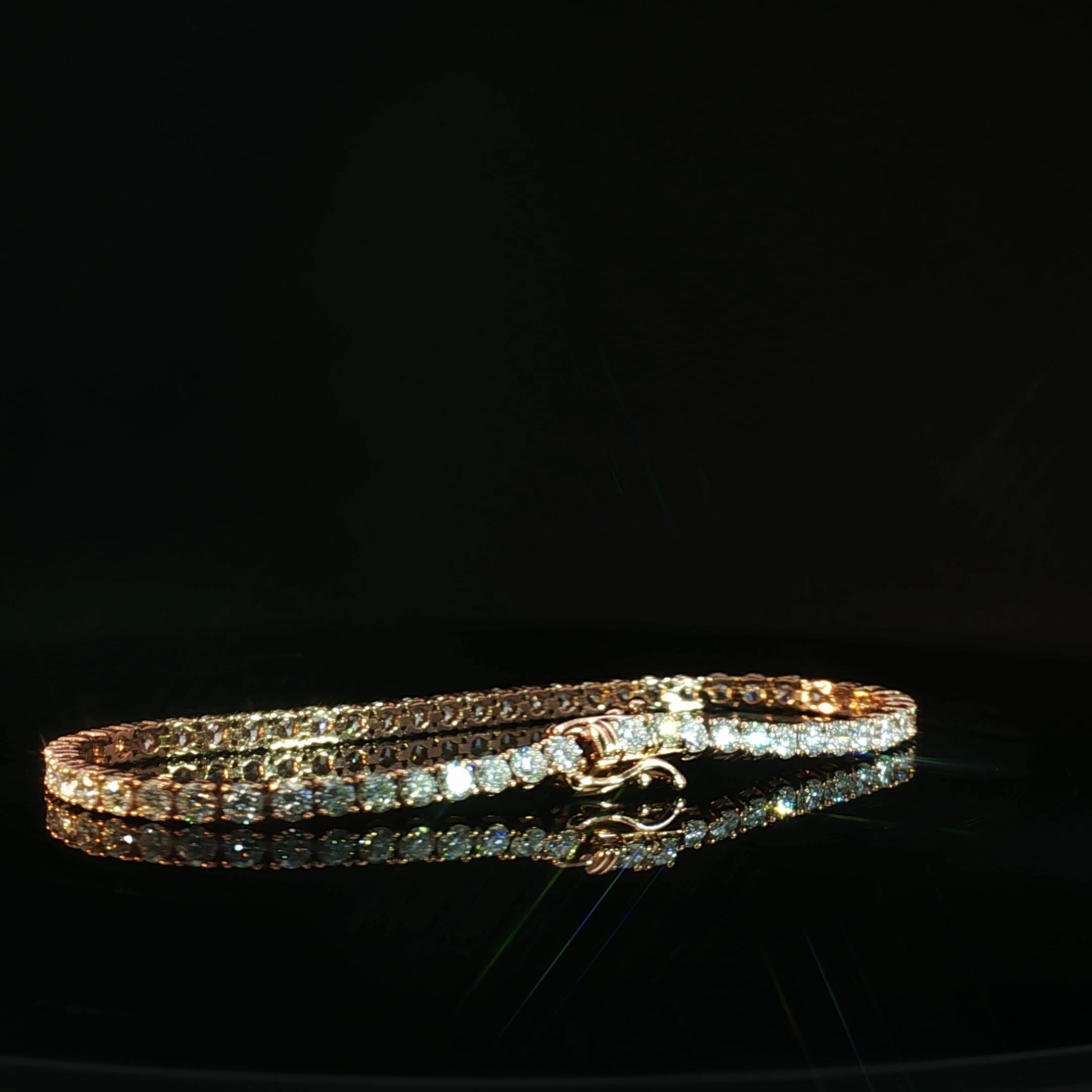 Round Diamond Tennis Necklace