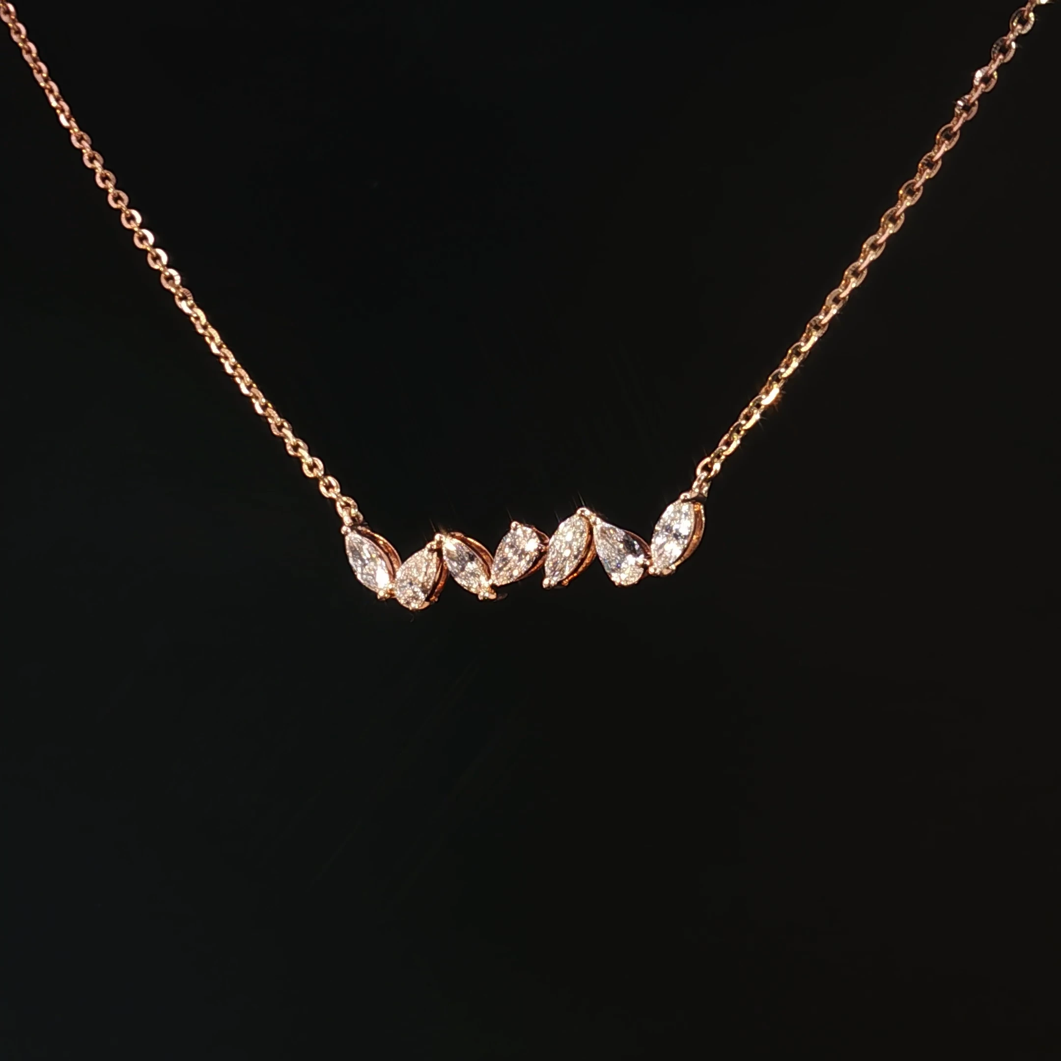 Marquise & Pear Diamond Necklace