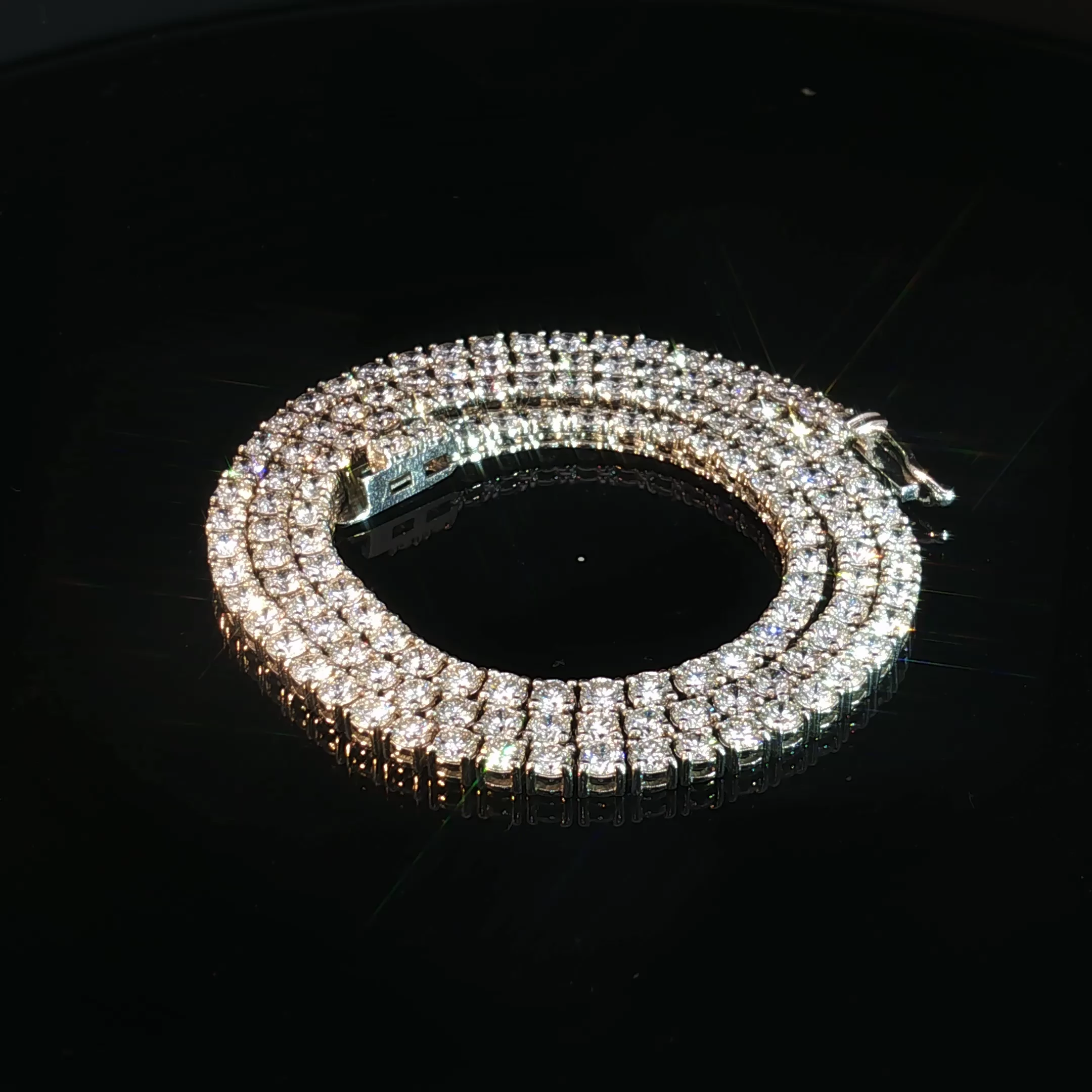 Round Diamond Tennis Necklace - Image 4
