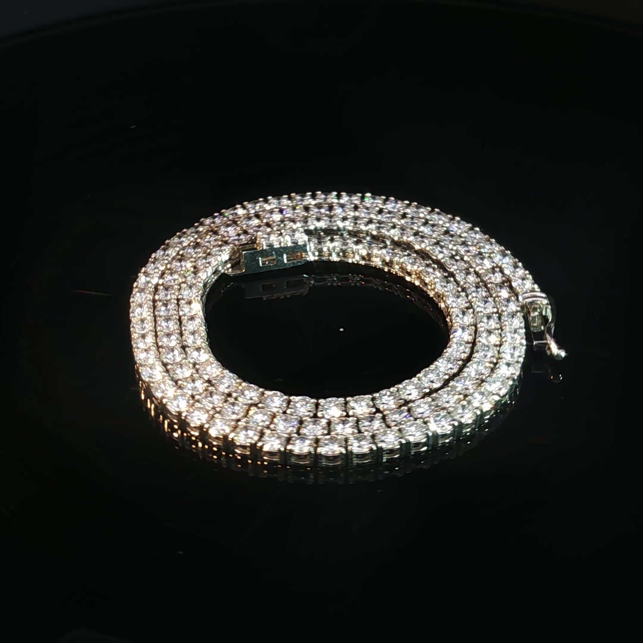 Round Diamond Tennis Necklace - Image 3