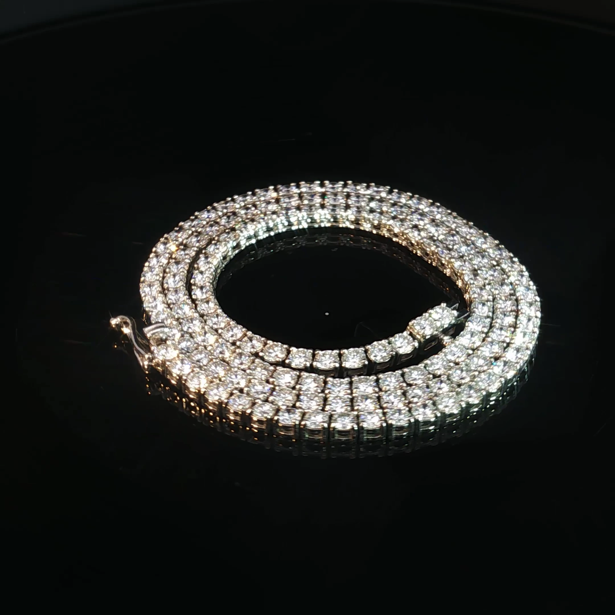 Round Diamond Tennis Necklace