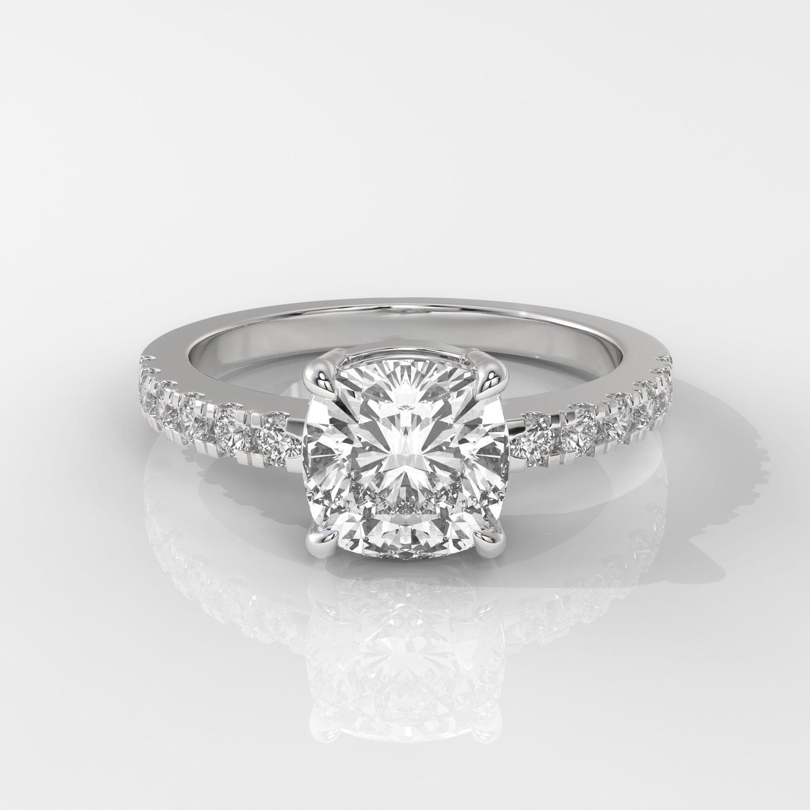 Square Cushion Cut Engagement Ring - Image 4