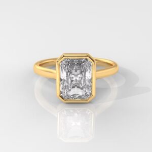 Radiant Cut Bezel Solitaire Engagement Ring