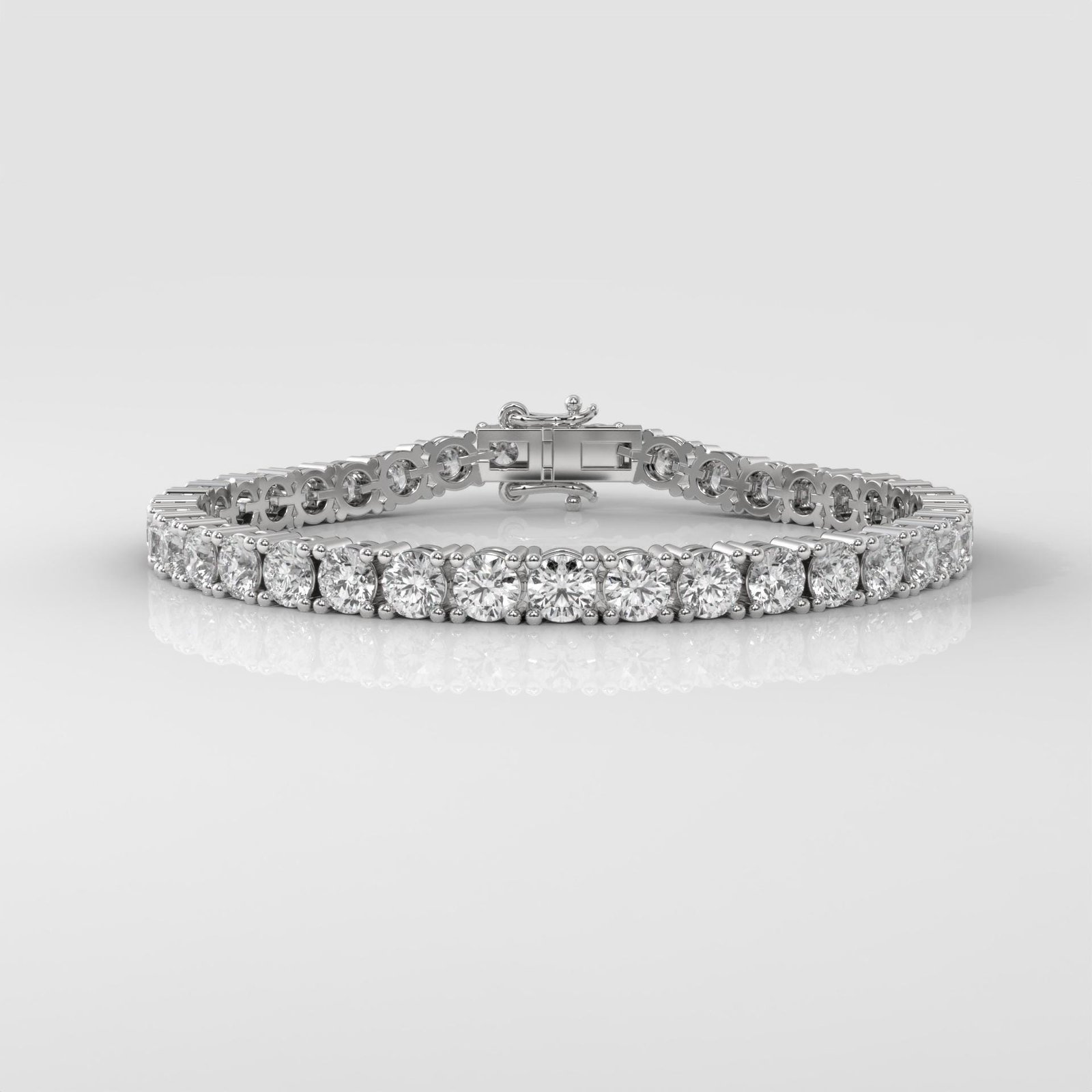 12CT Round Brilliant Cut Tennis Bracelet - Image 3