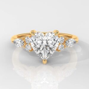 Heart Lab Diamond Engagement Ring