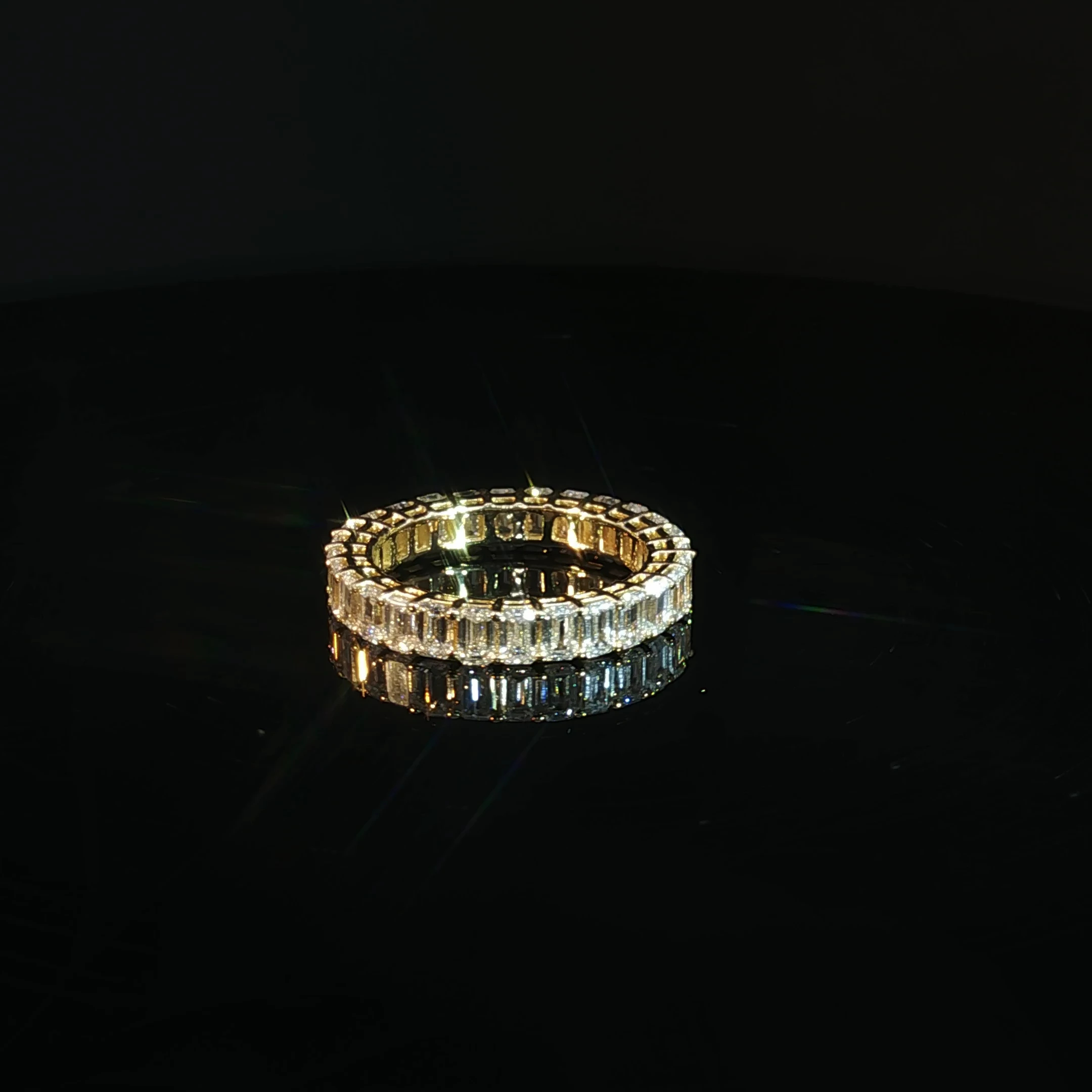 14K Gold Baguette Eternity Band with 3.32 CTW Diamonds - Image 3