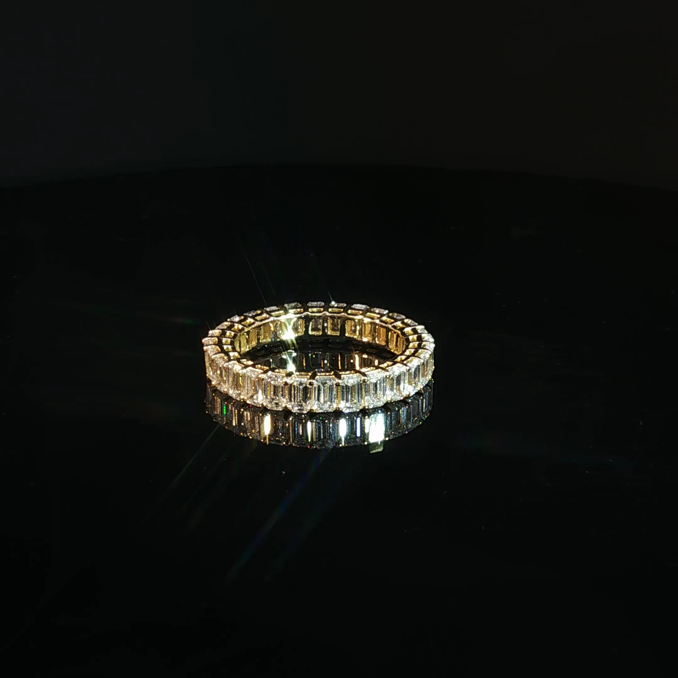 14K Gold Baguette Eternity Band with 3.32 CTW Diamonds - Image 4