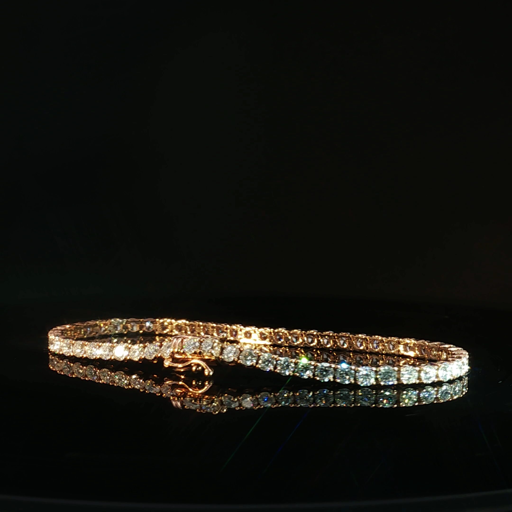 Round Diamond Tennis Necklace - Image 4