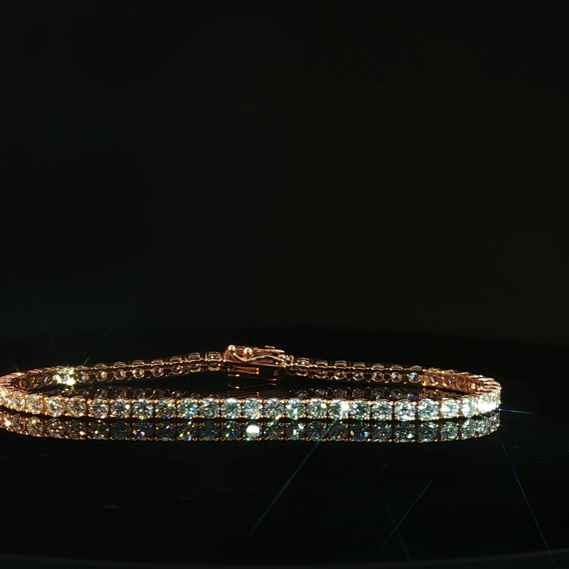 Round Diamond Tennis Necklace - Image 3