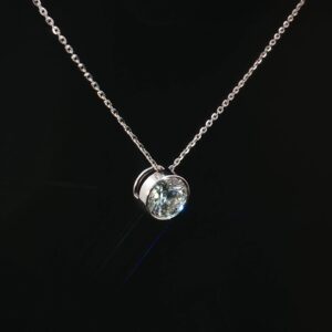 14K Diamond Solitaire Necklace