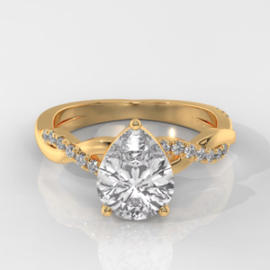 Pear Cut Lab Grown Diamond Infinity Engagement Ring