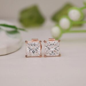Princess Lab Grown Diamond Stud Earrings