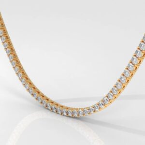Round Brilliant Cut Tennis Necklace
