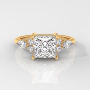 Princess Cut Lab Grown Diamond Engagement Ring
