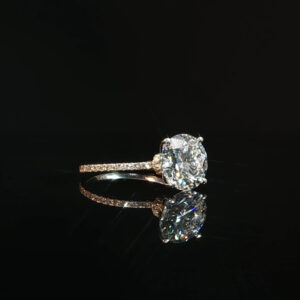 14K Gold Round Solitaire Engagagement Ring with 1.72 CTW