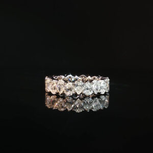 14K Gold Pear Cut Eternity Band with 3.71CT Diamonds