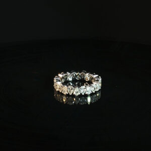 14K Gold Pear Cut Eternity Band with 2.1CT Diamonds