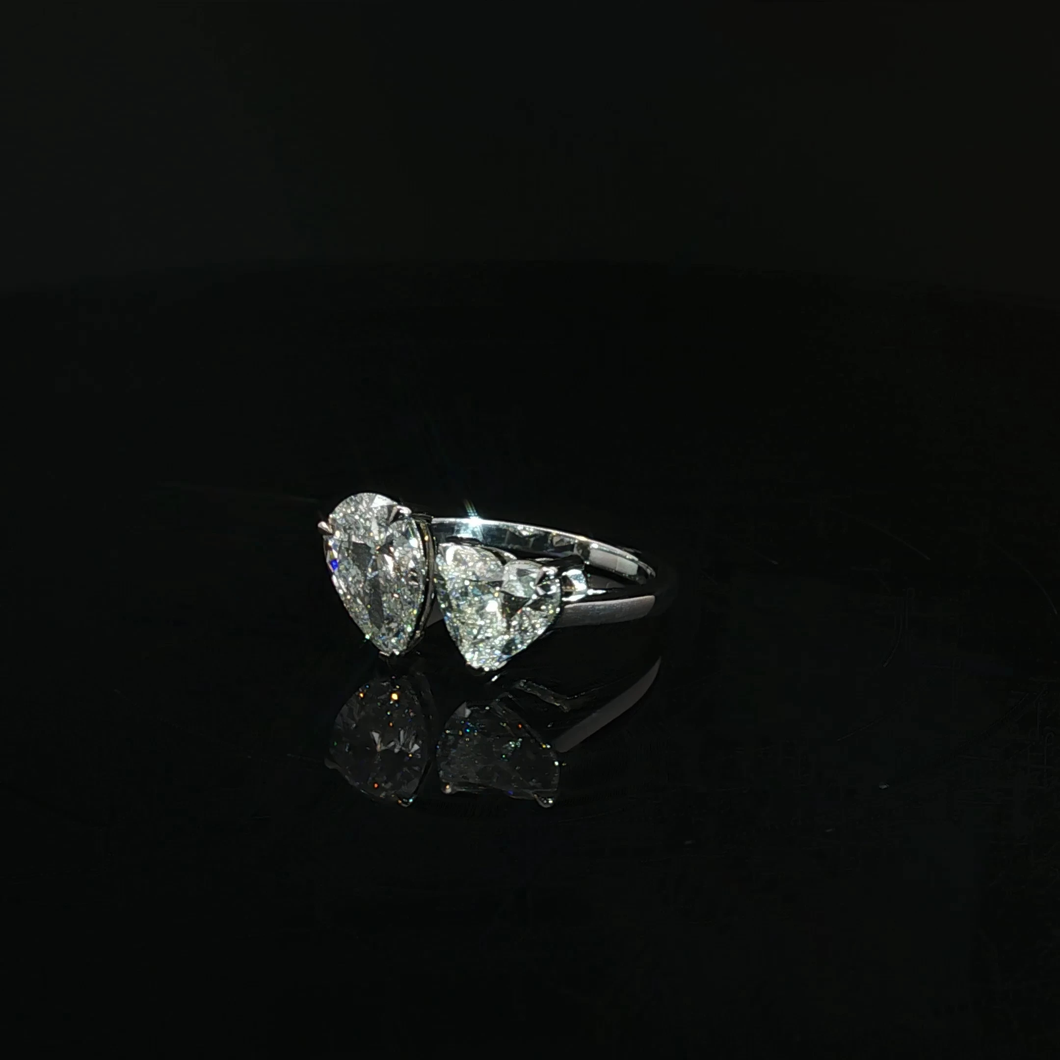 14K Heart & Pear Engagement Ring with 3.03CT Diamonds - Image 3