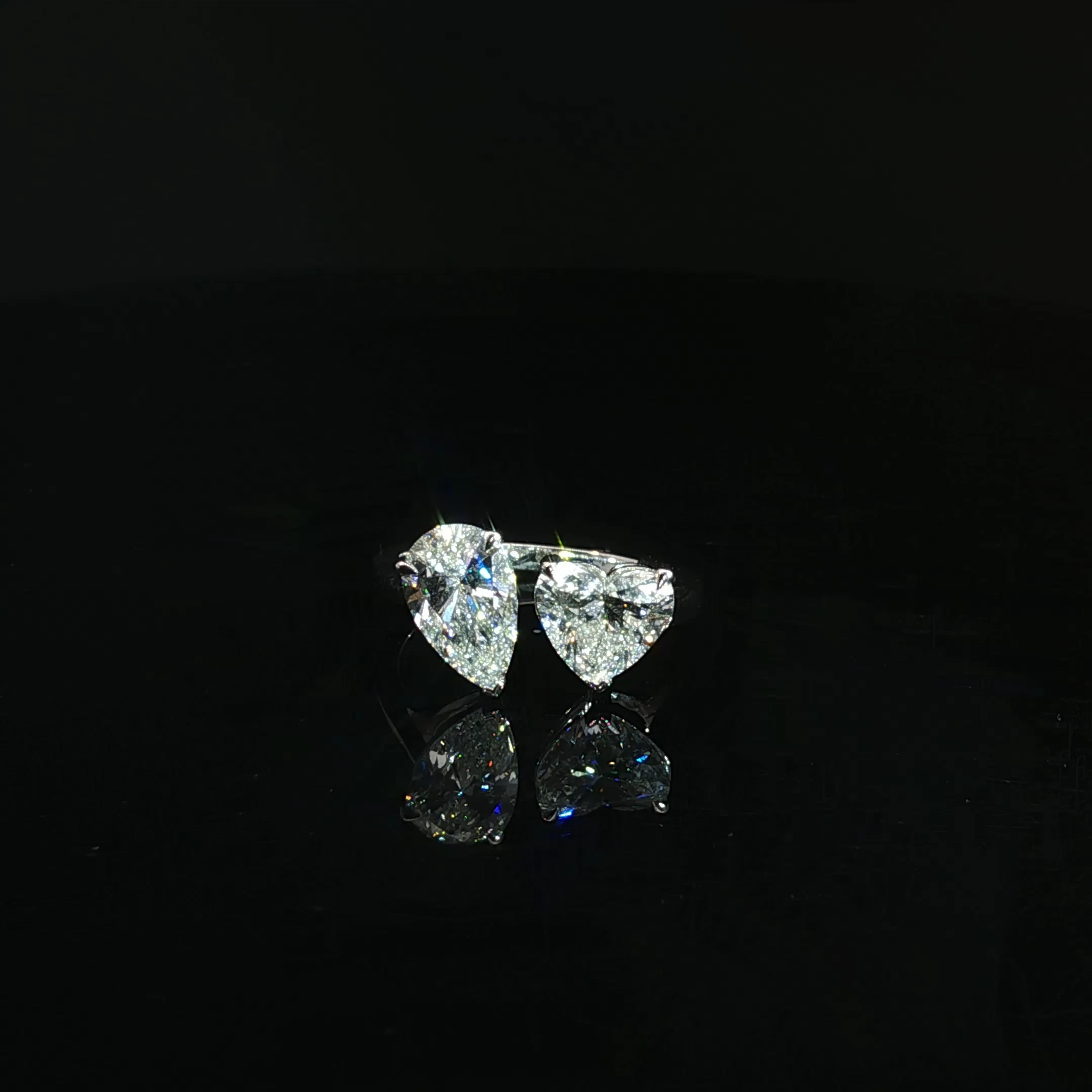 14K Heart & Pear Engagement Ring with 3.03CT Diamonds - Image 4