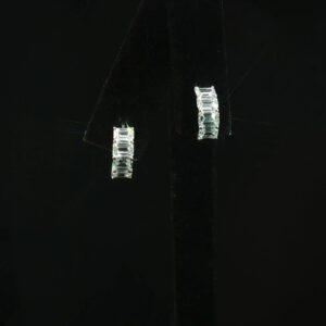 Emerald Cut Lab Grown Diamond Hoop Earrings with 1.70 CTW