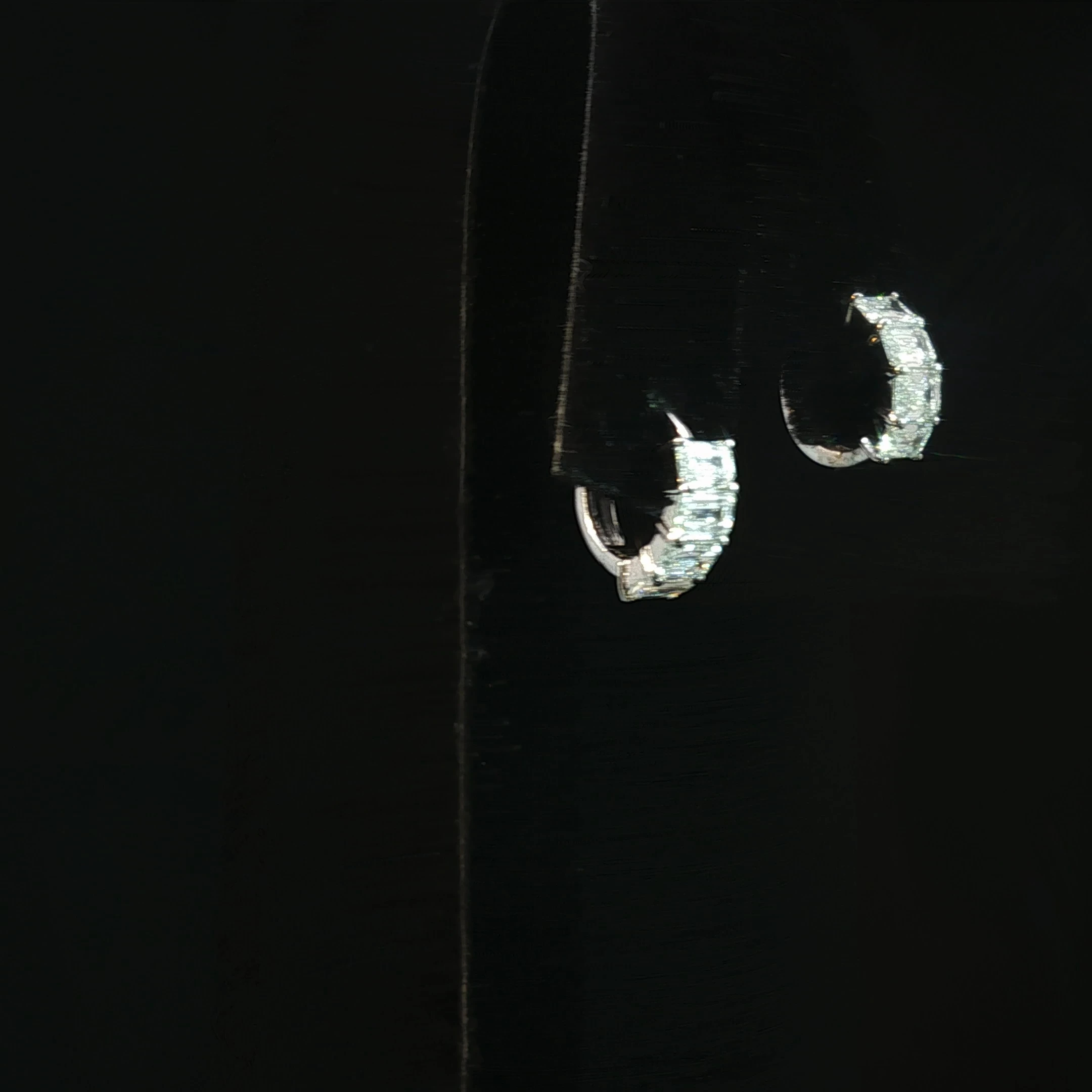 Emerald Cut Lab Grown Diamond Hoop Earrings with 1.70 CTW - Image 3