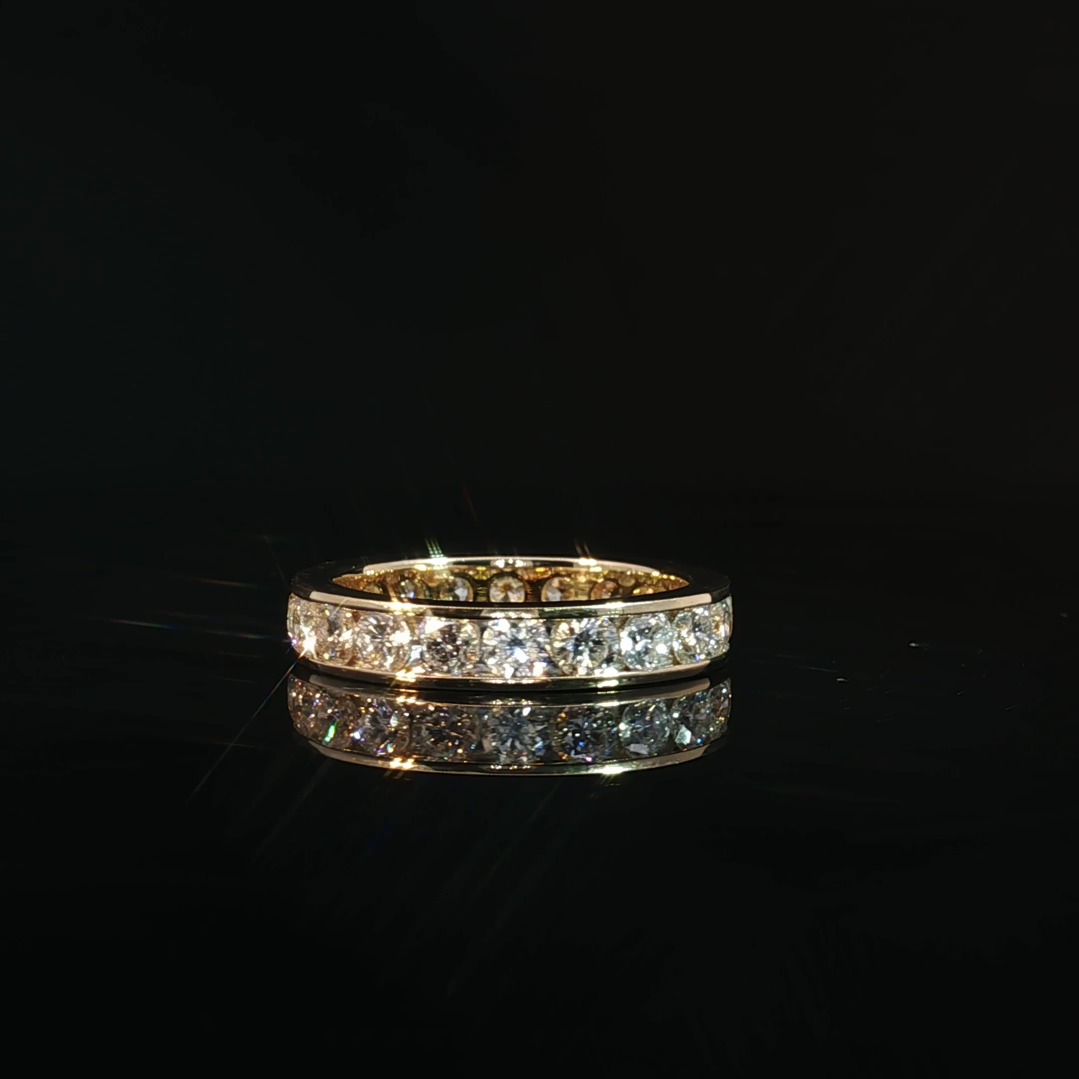 Round Channel Set Eternity Band 2.22 CTW Diamonds - Image 3