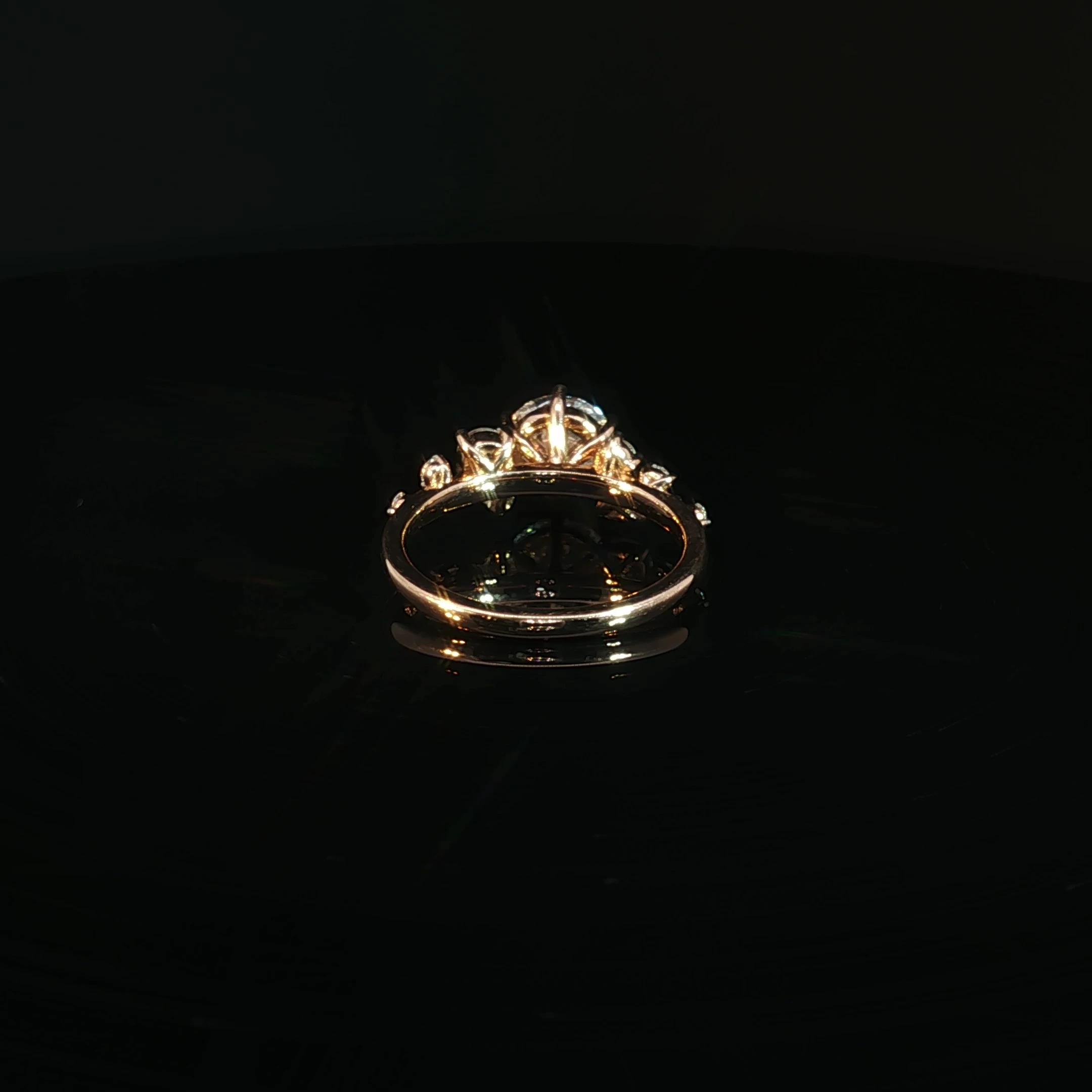 Round Cluster Engagement Ring with 2.06CT Diamonds - Image 2