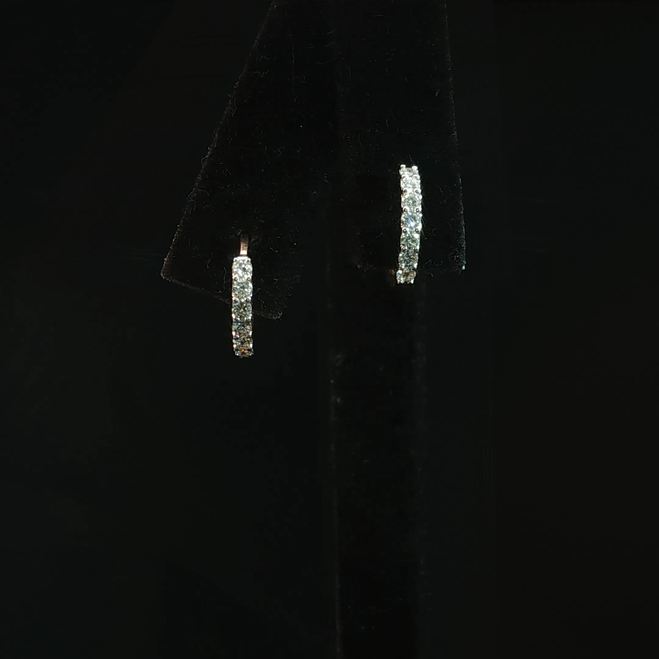 Minimal Pavé Lab-Grown Diamond Hoop Earrings with 0.34 CTW