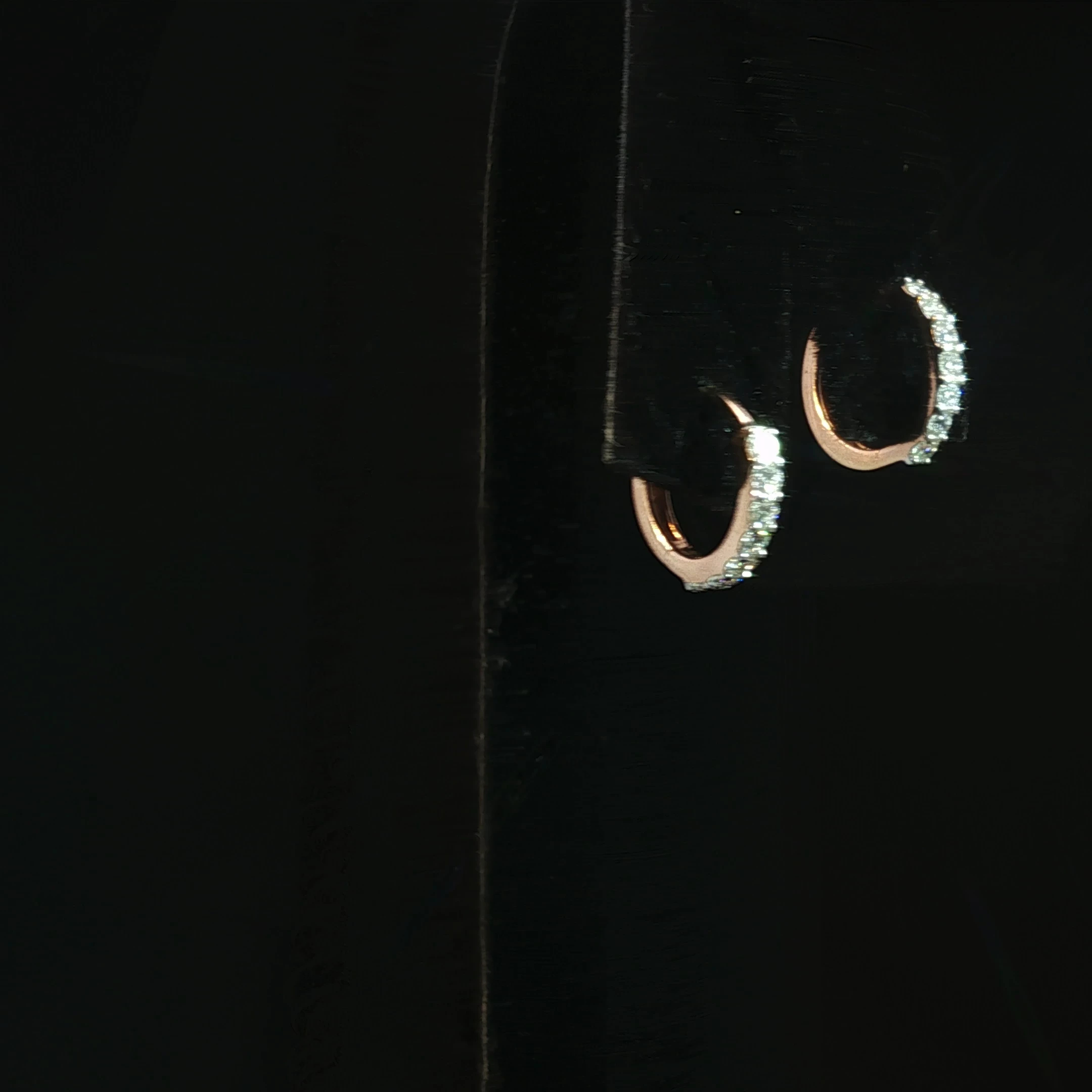 Minimal Pavé Lab-Grown Diamond Hoop Earrings with 0.34 CTW - Image 2