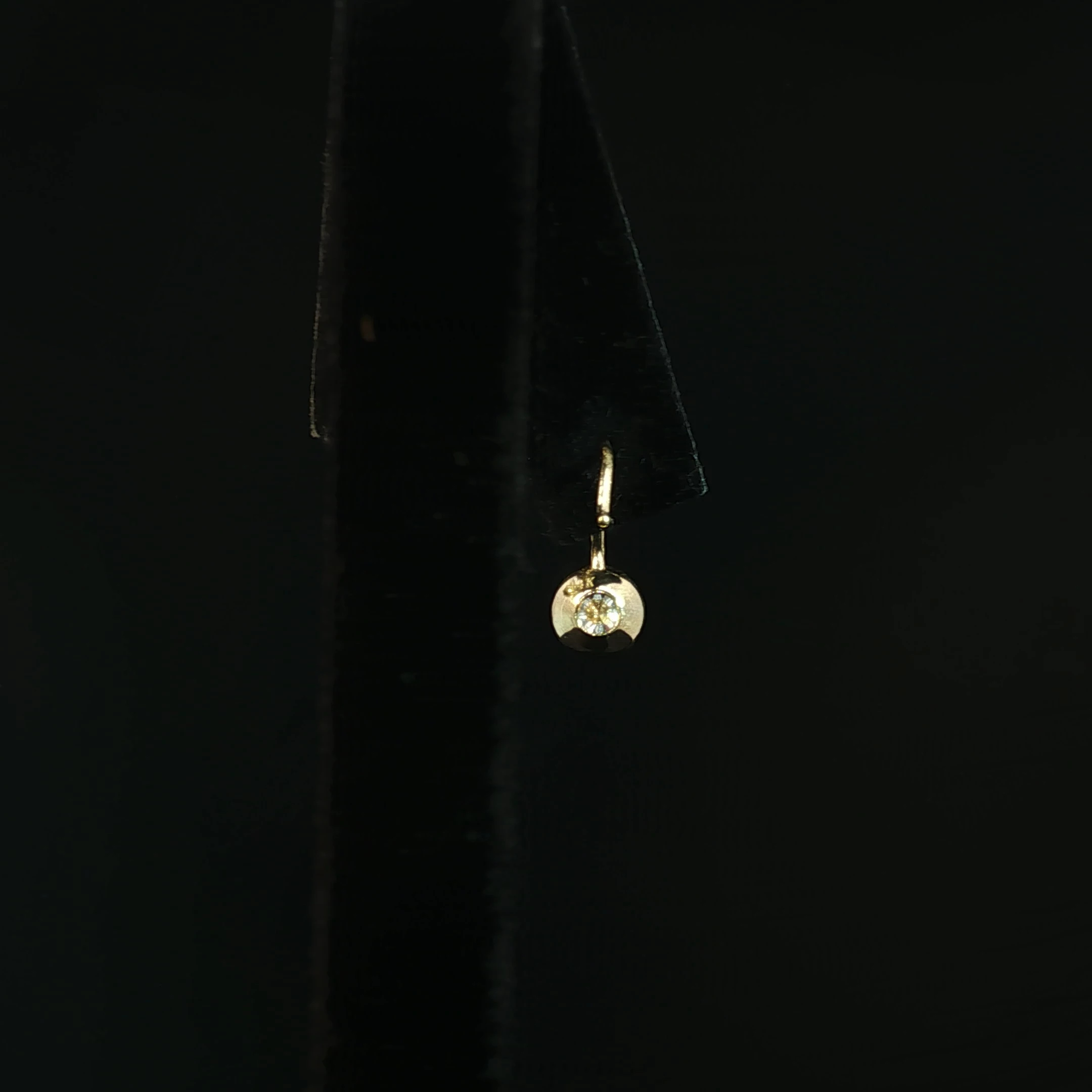 Round Solitaire Drop Lab Grown Diamond Hoop Earrings with 1.46 CTW - Image 4
