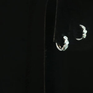 Round Bezel Set Lab-Grown Diamond Hoop Earrings with 0.33 CTW
