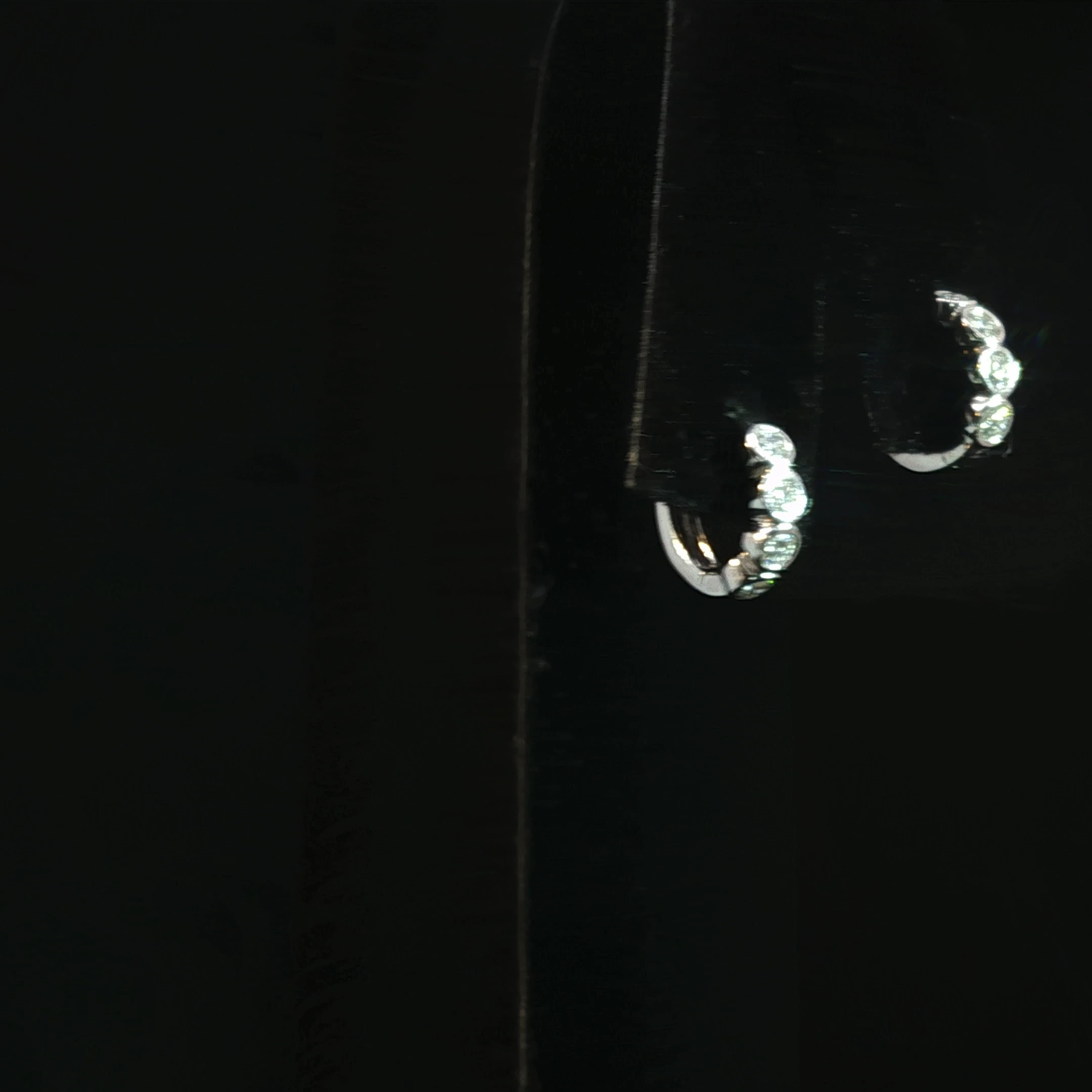 Round Bezel Set Lab-Grown Diamond Hoop Earrings with 0.33 CTW