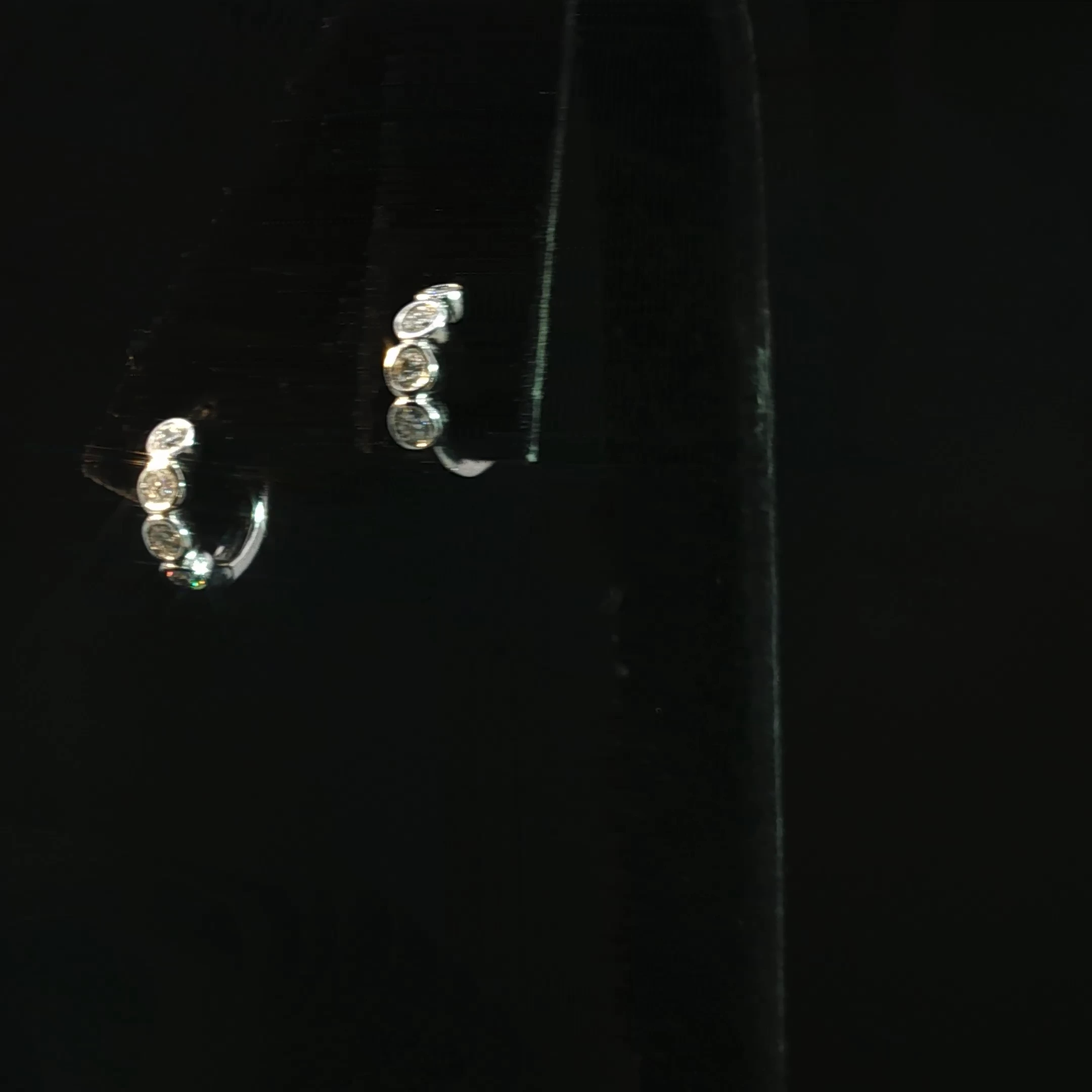 Round Bezel Set Lab-Grown Diamond Hoop Earrings with 0.33 CTW - Image 3