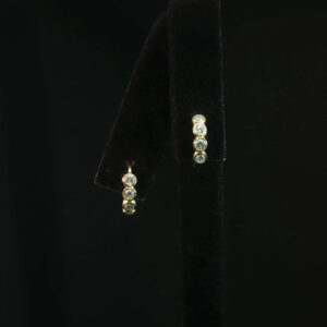 Round Bezel Set Lab Grown Diamond Stud Earrings with 0.33 CTW