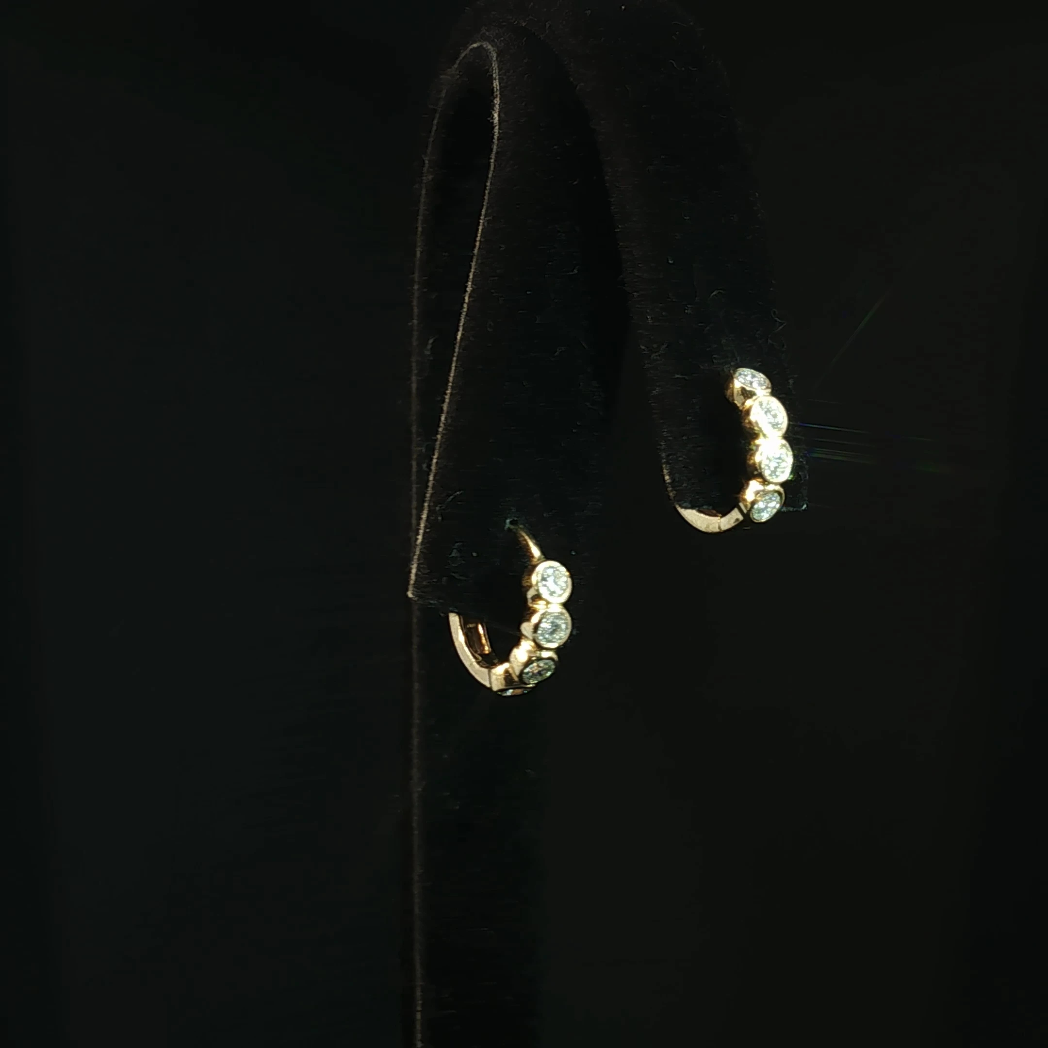 Round Bezel Set Lab Grown Diamond Stud Earrings with 0.33 CTW - Image 2