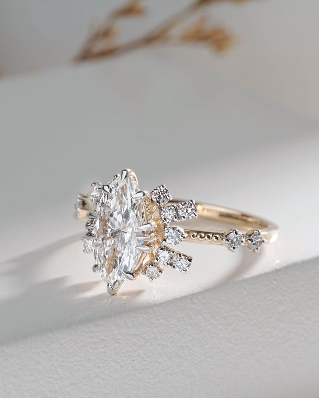 Marquise Lab Grown Diamond Engagement Ring - Image 7